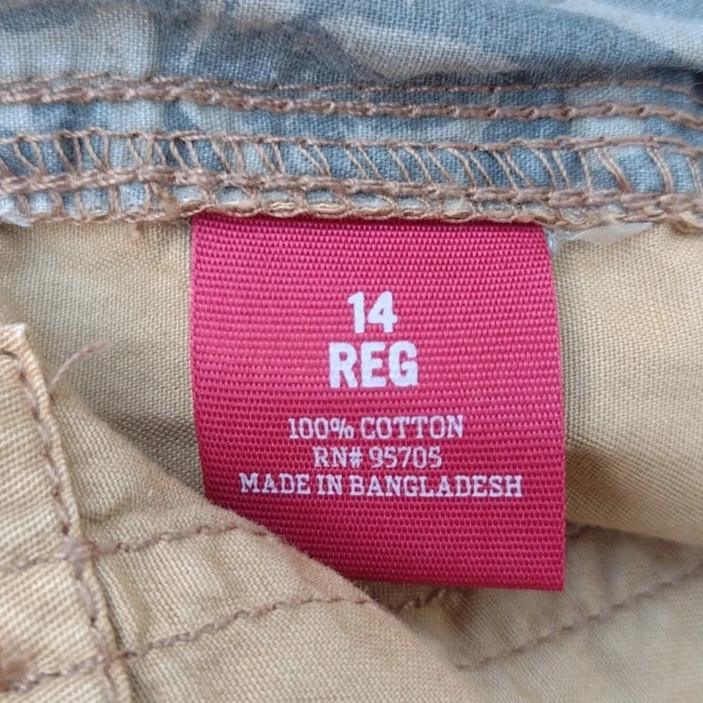 Arizona Tan Carmel Cargo Shorts with Belt Boy's 14 NWT